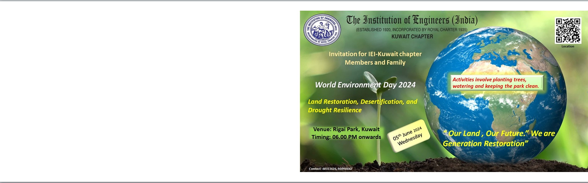 <p>Invitation for</p>

<p>World<br />
Environment Day</p>